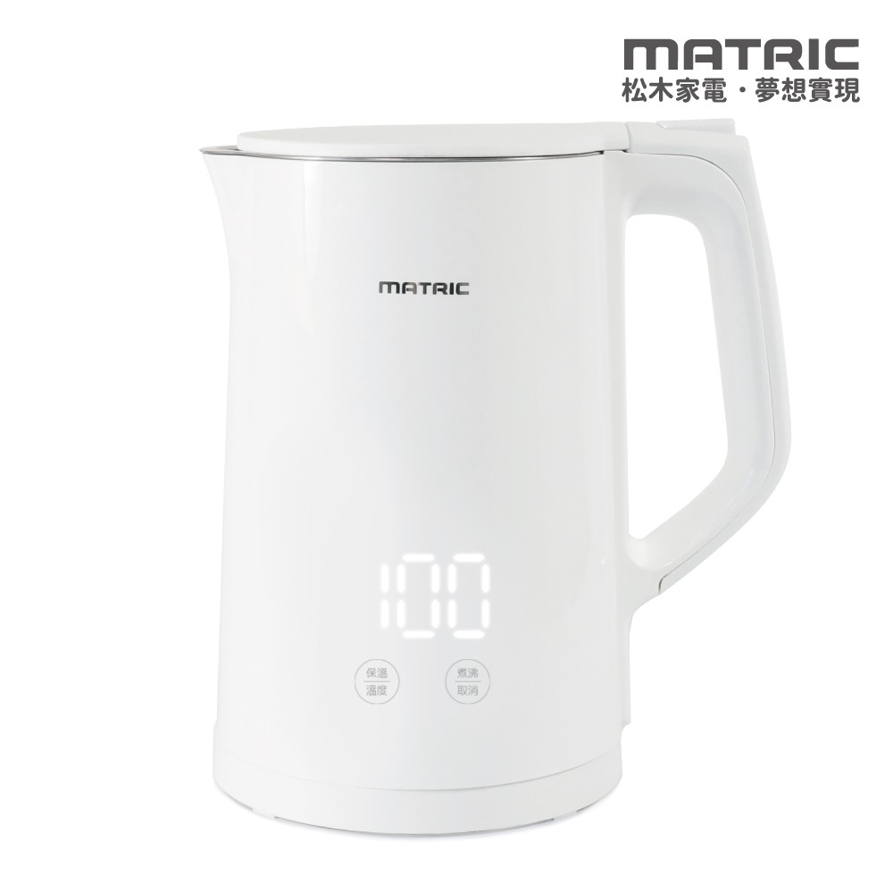 1.5L觸控式智能定溫快煮壺MG-KT1523M /時尚白 (STRIX溫控器)